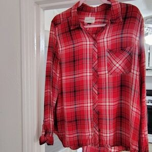 Universal Button Down Plaid long sleeve shirt Western, casual, Cowgirl comfycozy